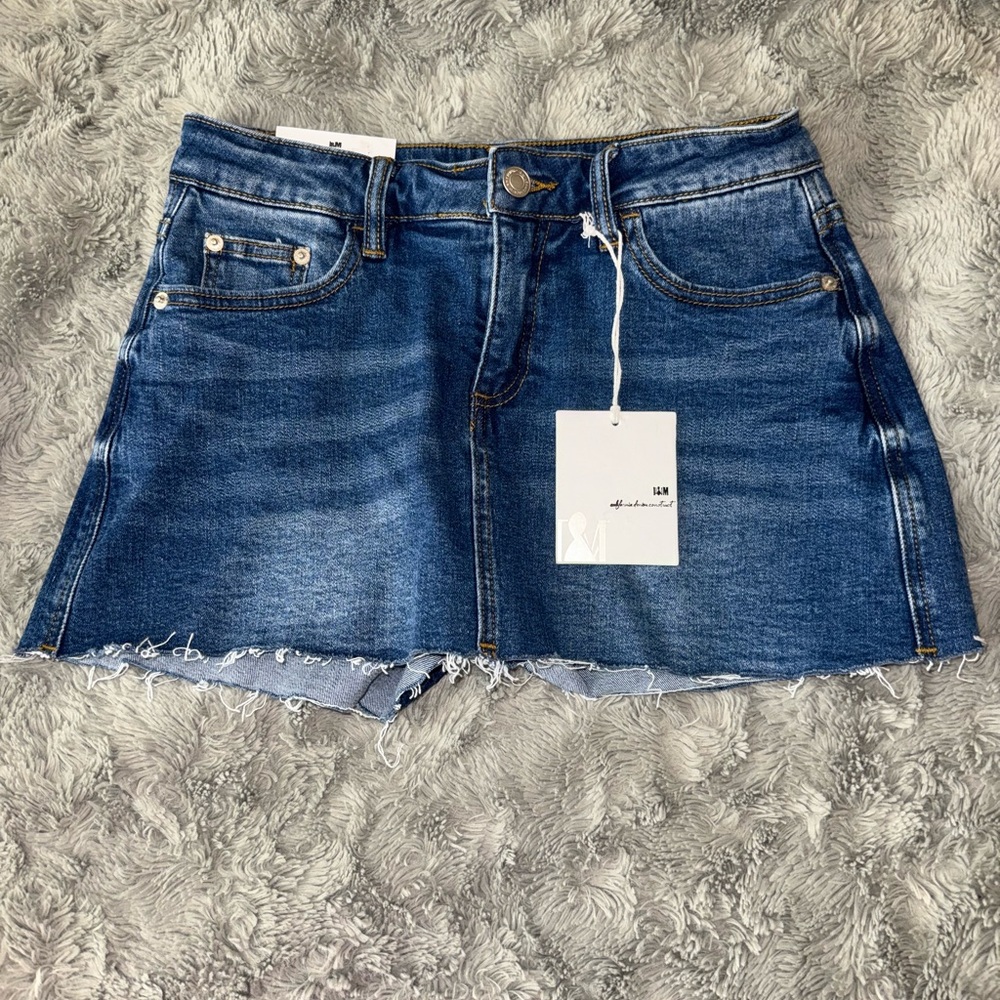 Blue Denim Mini Skirt